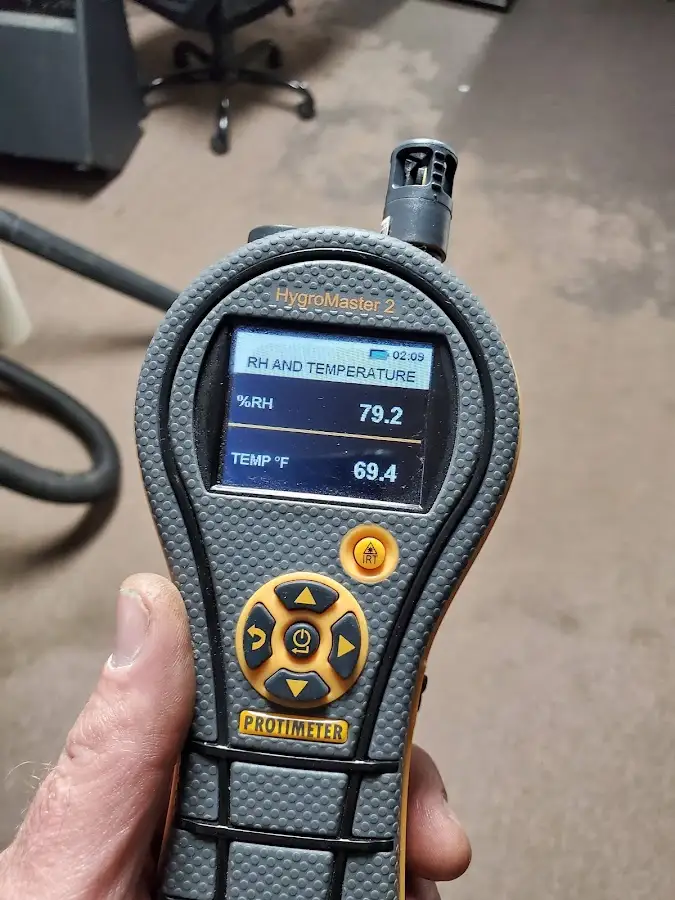 Moisture meter humidity assessment for Fire & Smoke Damage Restoration in Dumont